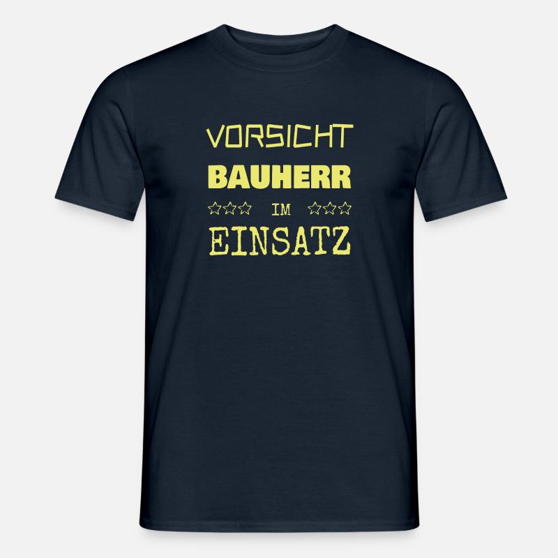 Bauherr als Berufung - Männer T-Shirt - Navy