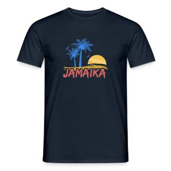 Plage Jamaïque Jamaïque - T-shirt homme - marine - Devant - AI Model Male 178 light (178cm)