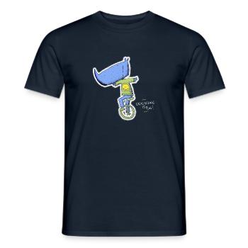 Rhino unicycle - Unicycling is fun - Men's T-Shirt - navy - Front - AI Model Male 178 light (178cm)