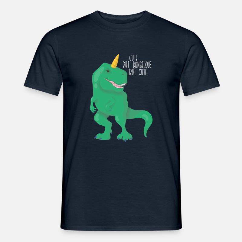 Dino Einhorn T-Rex - Männer T-Shirt - Navy