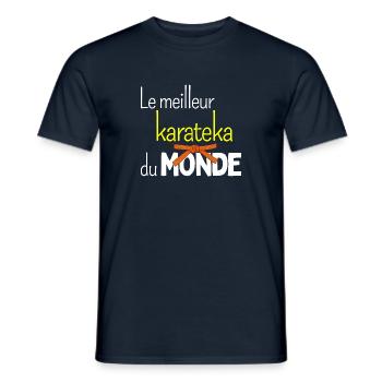 Le meilleur karateka - T-shirt homme - marine - Devant - AI Model Male 178 light (178cm)