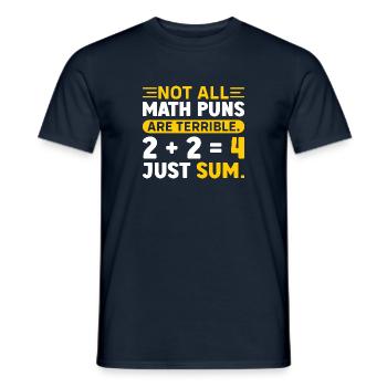 Lustiges Mathe-Geschenk Nicht alle Mathe-Wortspiele sind schrecklich. 2 - Männer T-Shirt - Navy - Vorne - AI Model Male 178 light (178cm)