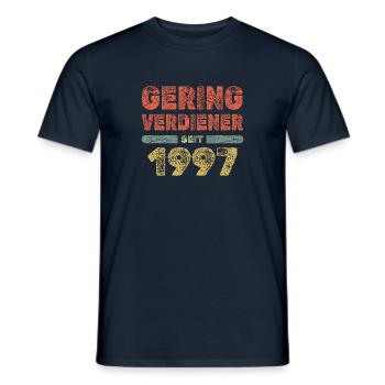 Jahr 1997 - Männer T-Shirt - Navy - Vorne - AI Model Male 178 light (178cm)
