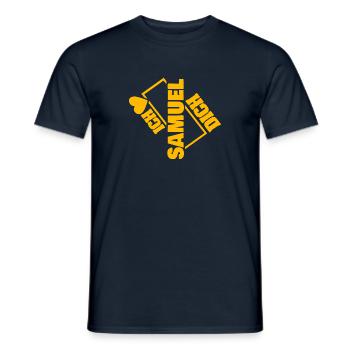 Geliefden voor Samuel Couple Love - Heren T-shirt - navy - Voor - AI Model Male 178 light (178cm)