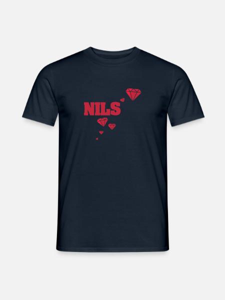 Prénom Nils - T-shirt homme - marine