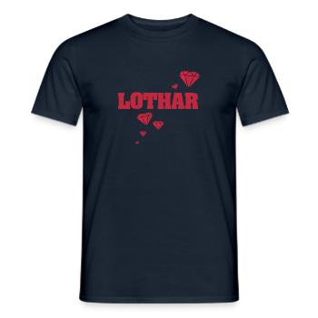 Geschenkidee Lothar - Männer T-Shirt - Navy - Vorne - AI Model Male 178 light (178cm)