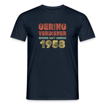 1958 - Männer T-Shirt - Navy - Vorne - AI Model Male 178 light (178cm)
