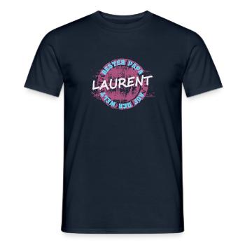 Laurent als Vatertag - Männer T-Shirt - Navy - Vorne - AI Model Male 178 light (178cm)