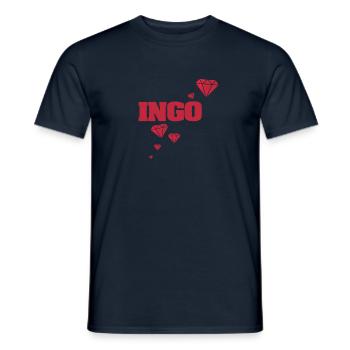 Name Ingo - Männer T-Shirt - Navy - Vorne - AI Model Male 178 light (178cm)