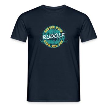 Vatertag Rudolf - Männer T-Shirt - Navy - Vorne - AI Model Male 178 light (178cm)