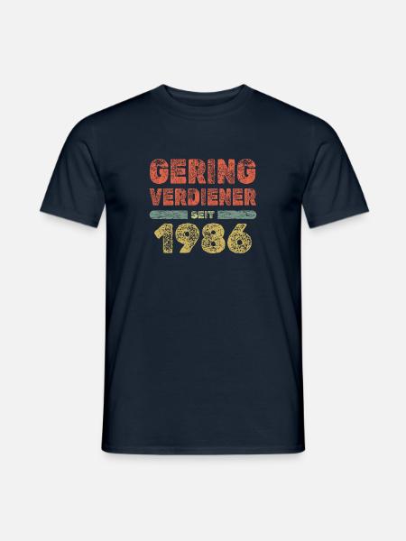 Geringverdiener 1986 - Männer T-Shirt - Navy