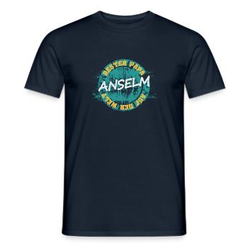 Father's Day Anselm - Men's T-Shirt - navy - Front - AI Model Male 178 light (178cm)