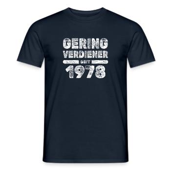 1978 - Männer T-Shirt - Navy - Vorne - AI Model Male 178 light (178cm)