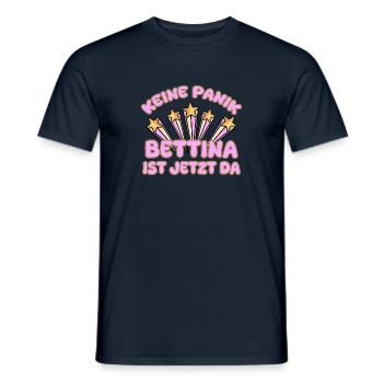 Woman's name Bettina - Men's T-Shirt - navy - Front - AI Model Male 178 light (178cm)