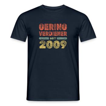 2009 - Männer T-Shirt - Navy - Vorne - AI Model Male 178 light (178cm)
