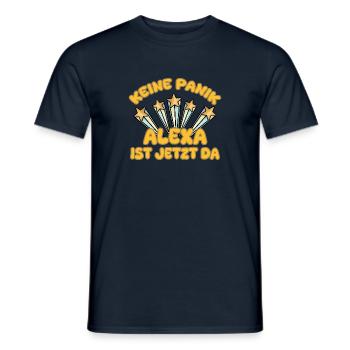 Alexa - Männer T-Shirt - Navy - Vorne - AI Model Male 178 light (178cm)
