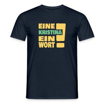 Vorname Kristian - Männer T-Shirt - Navy - Vorne - AI Model Male 178 light (178cm)