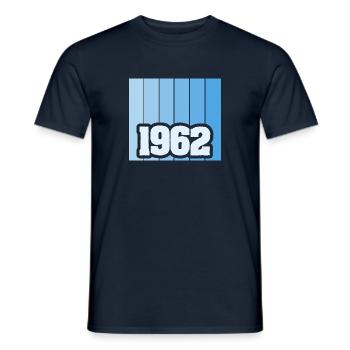 Jahr 1962 - Männer T-Shirt - Navy - Vorne - AI Model Male 178 light (178cm)