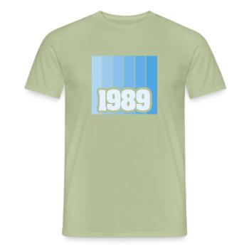 Né en 1989 - T-shirt homme - vert sauge - Devant - AI Model Male 178 light (178cm)