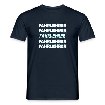 Emploi Instructeur de conduite automobile - T-shirt homme - marine - Devant - AI Model Male 178 light (178cm)