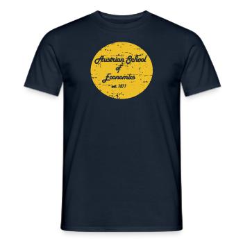 Austrian Economics - Men's T-Shirt - navy - Front - AI Model Male 178 light (178cm)