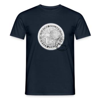 Neuseeland Briefmarke - Männer T-Shirt - Navy - Vorne - AI Model Male 178 light (178cm)