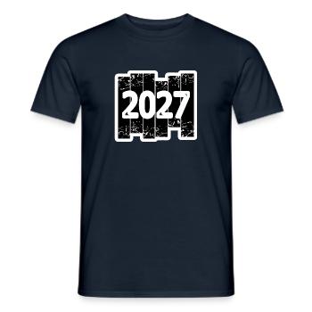 2027 - T-shirt homme - marine - Devant - AI Model Male 178 light (178cm)