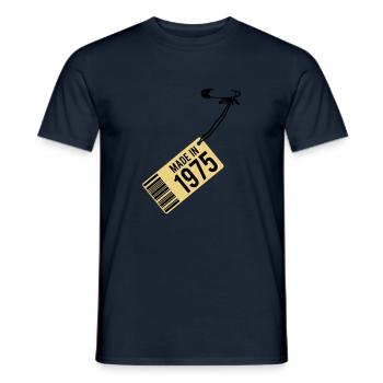 Anniversaire T-shirt 1975 - T-shirt homme - marine - Devant - AI Model Male 178 light (178cm)