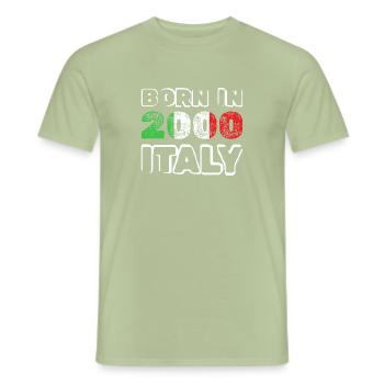 2000 - Men's T-Shirt - sage - Front - AI Model Male 178 light (178cm)