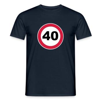 40Th birthday 40 round birthday 3 c. - Men's T-Shirt - navy - Front - AI Model Male 178 light (178cm)