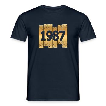 Gold 1987 - Männer T-Shirt - Navy - Vorne - AI Model Male 178 light (178cm)