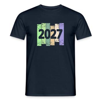 2027 - T-shirt homme - marine - Devant - AI Model Male 178 light (178cm)