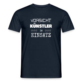 Gift for Artist - Men's T-Shirt - navy - Front - AI Model Male 178 light (178cm)