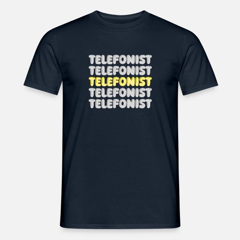 Arbeit Telefonist - Männer T-Shirt - Navy