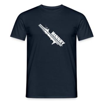 Farbklecks Hennry - Männer T-Shirt - Navy - Vorne - AI Model Male 178 light (178cm)