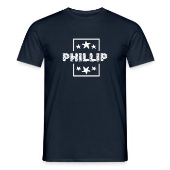 Cadeau pour Phillip - T-shirt homme - marine - Devant - AI Model Male 178 light (178cm)