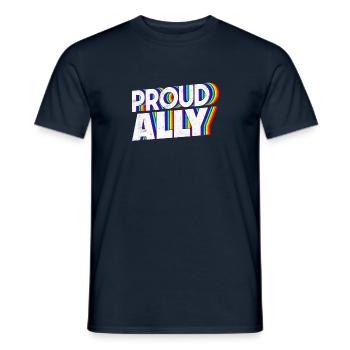 Fier allié - T-shirt homme - marine - Devant - AI Model Male 178 light (178cm)