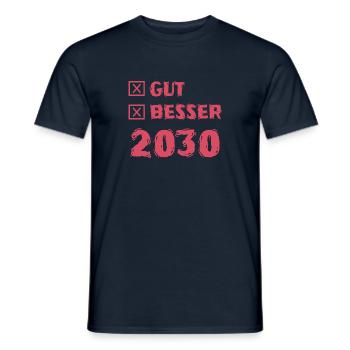 Besser 2030 - Männer T-Shirt - Navy - Vorne - AI Model Male 178 light (178cm)