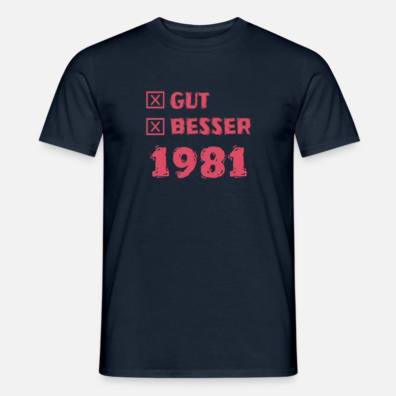 Jahr 1981 - Männer T-Shirt - Navy