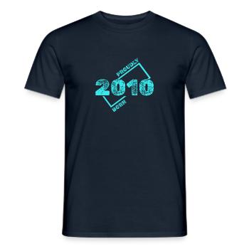 Né en 2010 - T-shirt homme - marine - Devant - AI Model Male 178 light (178cm)