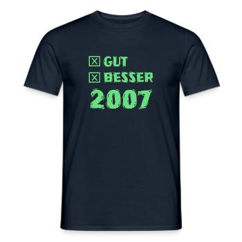 2007 - Männer T-Shirt - Navy - Vorne - AI Model Male 178 light (178cm)