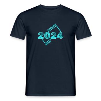 2024 - T-shirt homme - marine - Devant - AI Model Male 178 light (178cm)