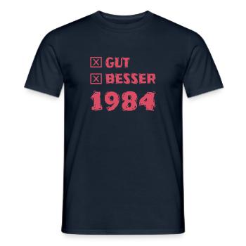 1984 - Männer T-Shirt - Navy - Vorne - AI Model Male 178 light (178cm)