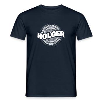 Geschenkidee Holger - Männer T-Shirt - Navy - Vorne - AI Model Male 178 light (178cm)
