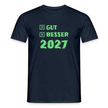 2027 - Men's T-Shirt - navy - Front - AI Model Male 178 light (178cm)