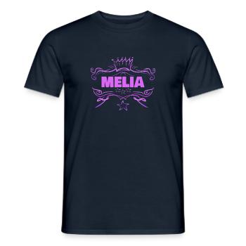 Melia als Baby - Männer T-Shirt - Navy - Vorne - AI Model Male 178 light (178cm)
