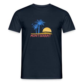 Montserrat Beach - Men's T-Shirt - navy - Front - AI Model Male 178 light (178cm)