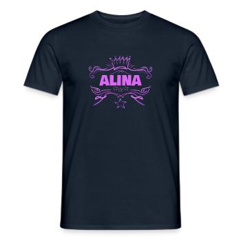 Alina - Männer T-Shirt - Navy - Vorne - AI Model Male 178 light (178cm)