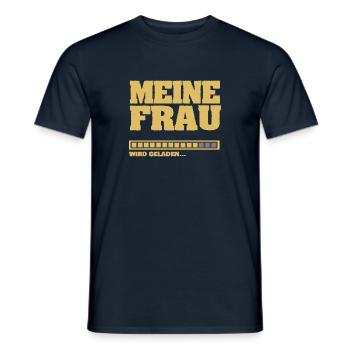 Ladebalken meine Frau heirat wird geladen - Männer T-Shirt - Navy - Vorne - AI Model Male 178 light (178cm)