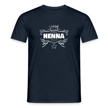 Bébé henné - T-shirt homme - marine - Devant - AI Model Male 178 light (178cm)